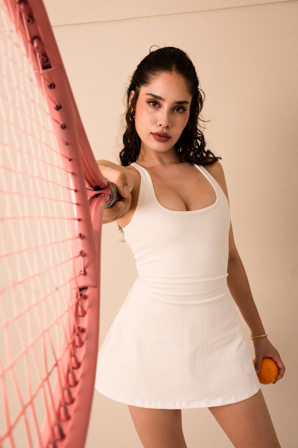 BLANCO HUESO MINI DRESS FAJA