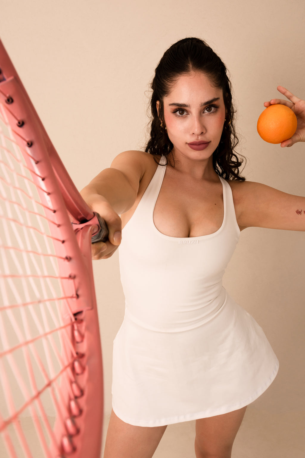 BLANCO HUESO MINI DRESS FAJA