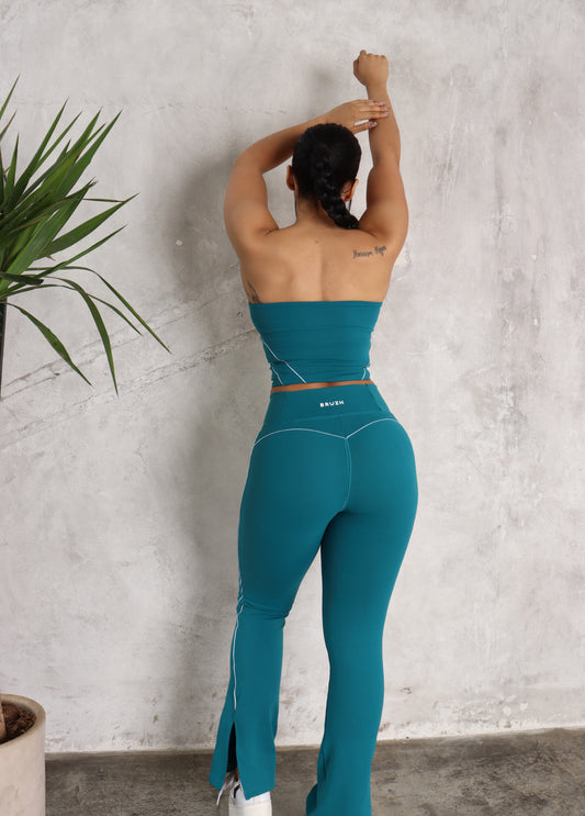 Soft verde cerceta contrast pant