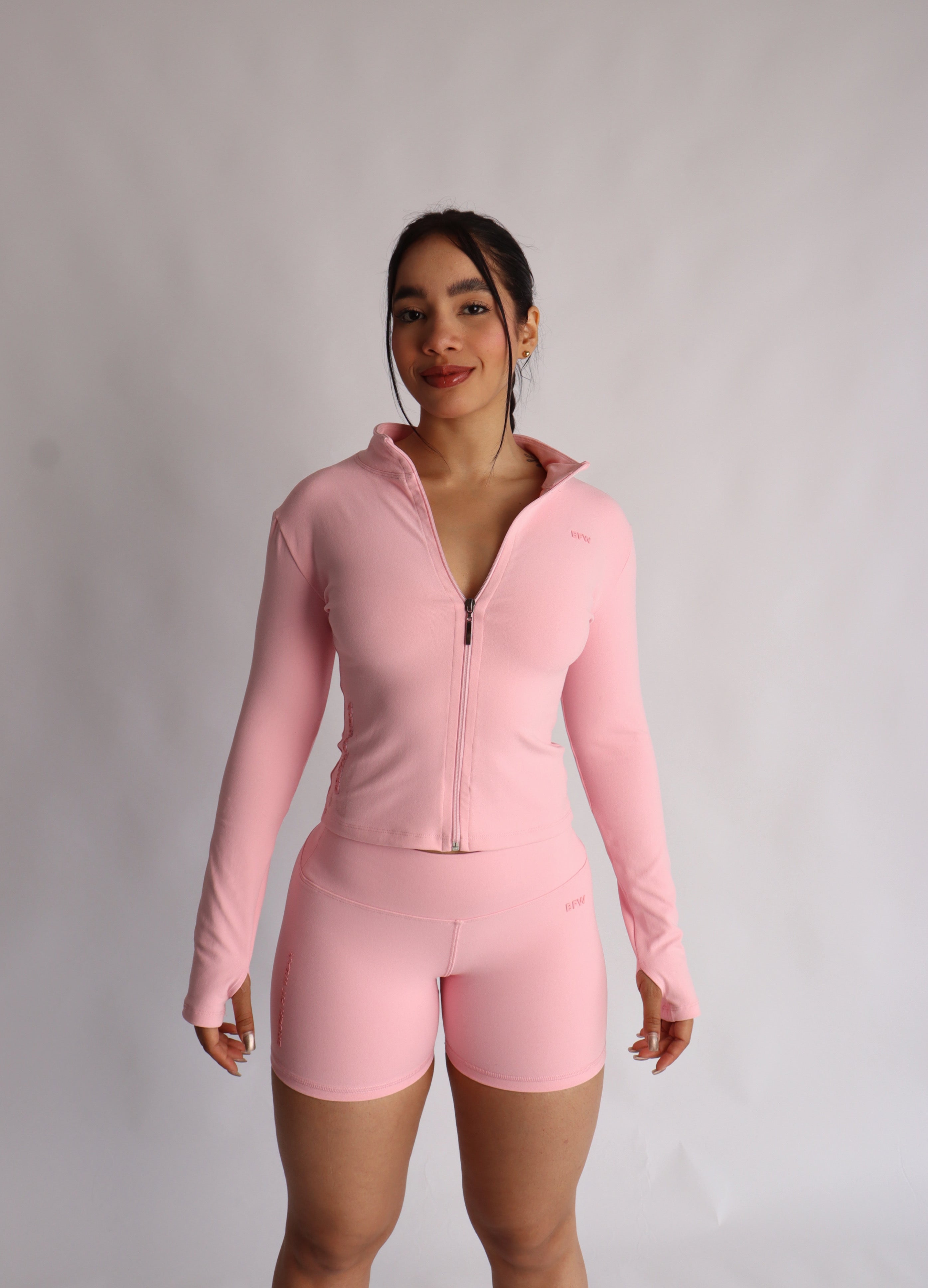 Soft pink clasic jacket
