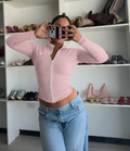 JACKET FAJA PALO ROSA + BLANCO