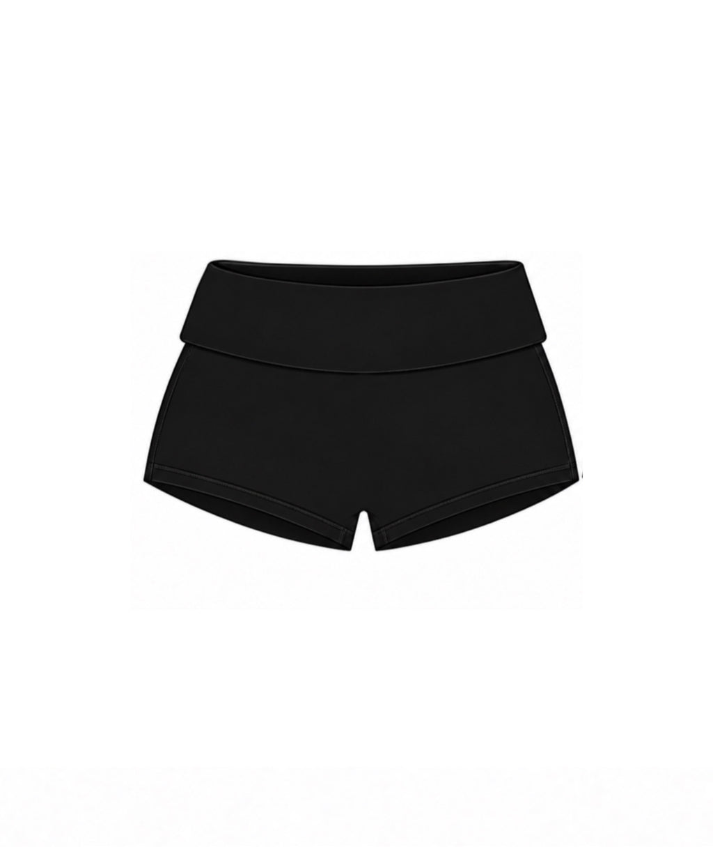 Black short fold over
