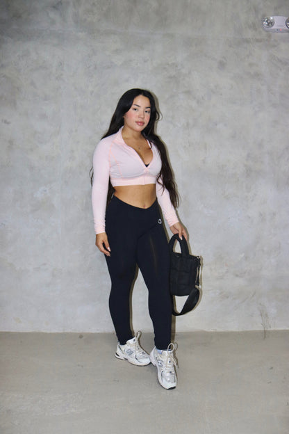 CROPPED GYM JACKET BABY PINK